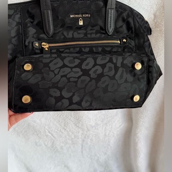 Michael Kors Black Animal Print Tote - Picture 6 of 13